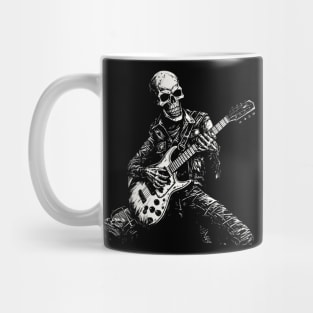 Rock And Roll Skeleton Rocker Design Mug